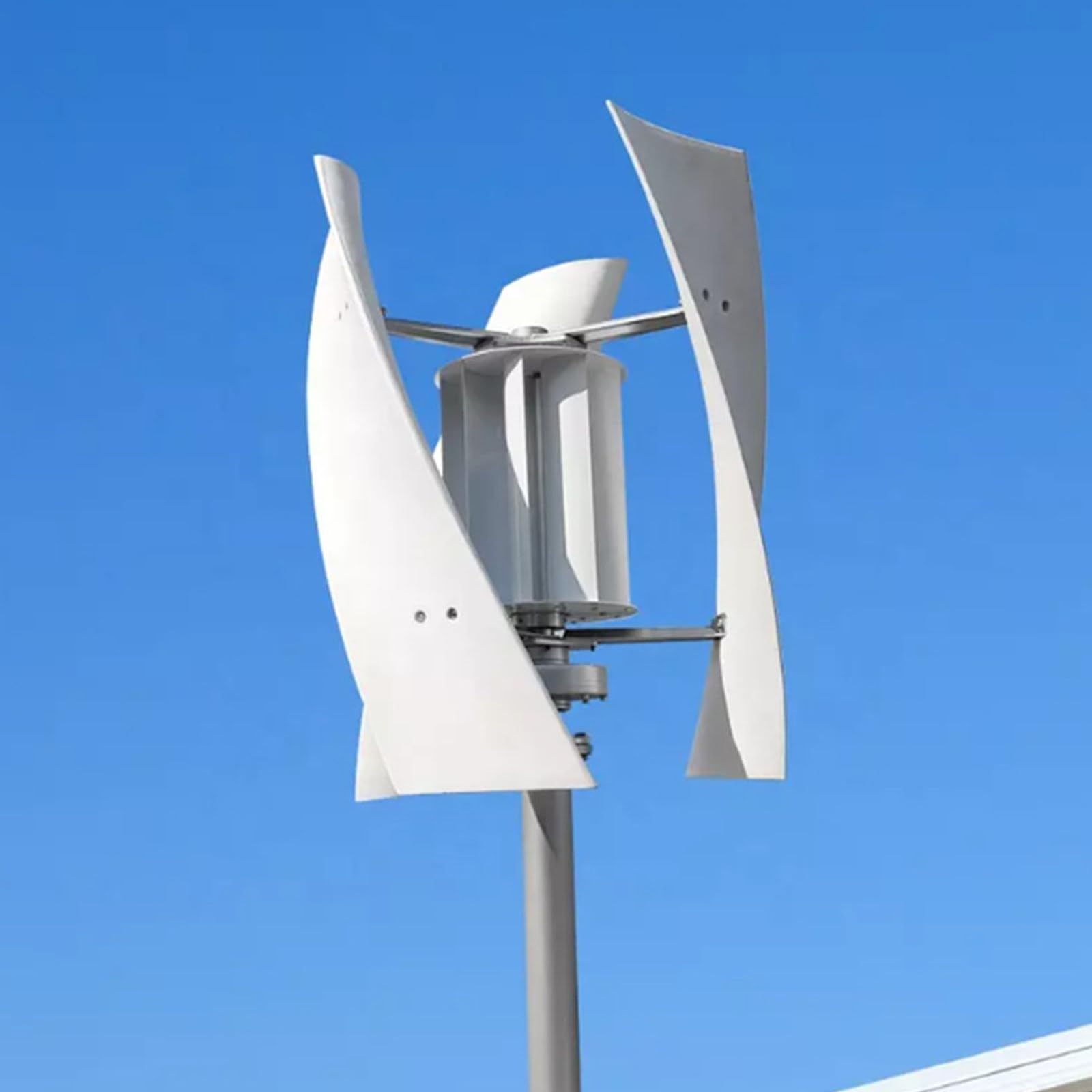 Kit generatore Eolico Verticale - Generatore trifase a magneti permanenti in Corrente alternata con Controller per Applicazioni Marine, Camper, domestiche e industriali - Soluzione Energetic