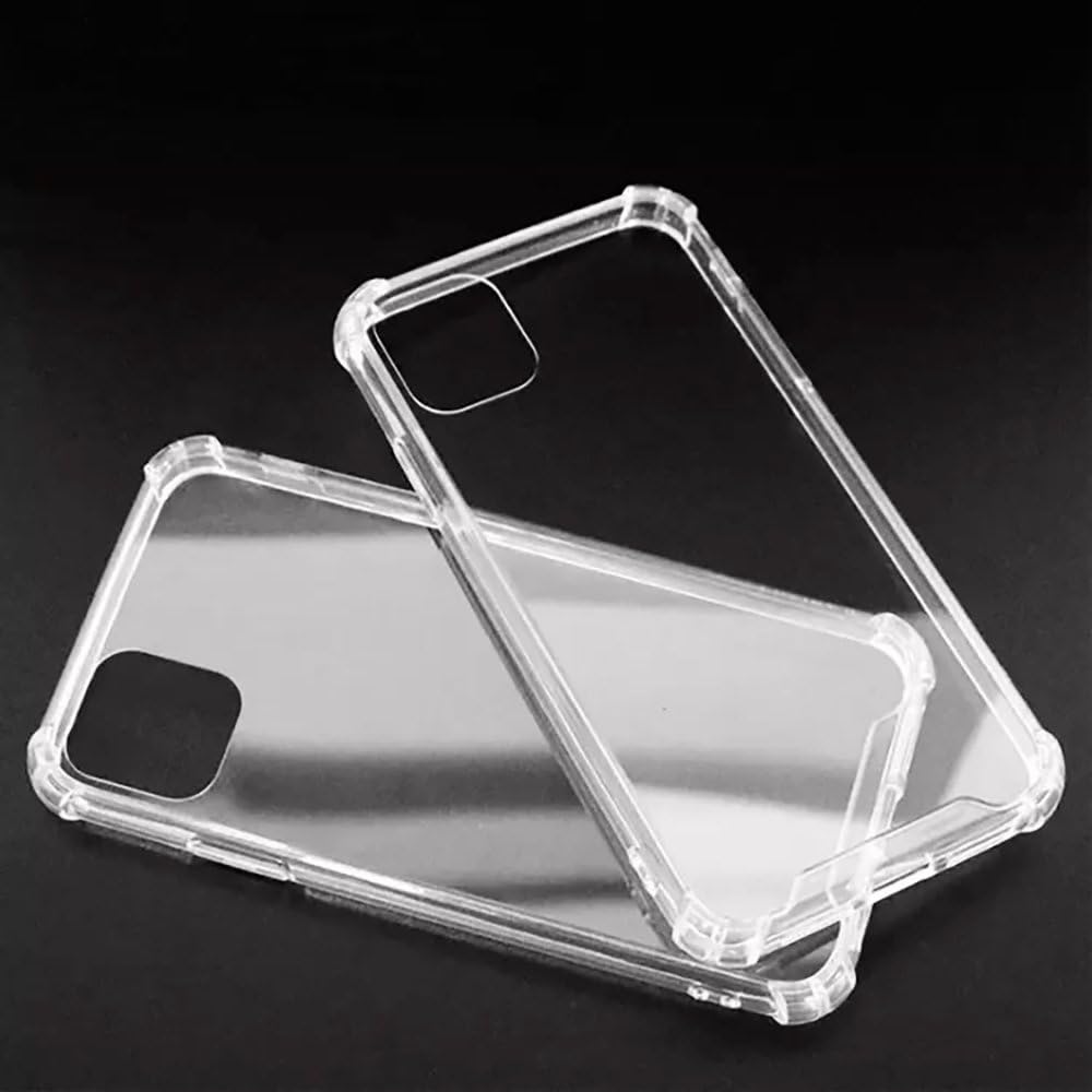 Cover per iPhone 15 Pro Max Custodia Resistente Antiurto in Silicone Trasparente con Angoli Rinforzati Morbido Sottile TPU Silicone Protettivo Case (iPhone 15 Pro Max, Trasparente
