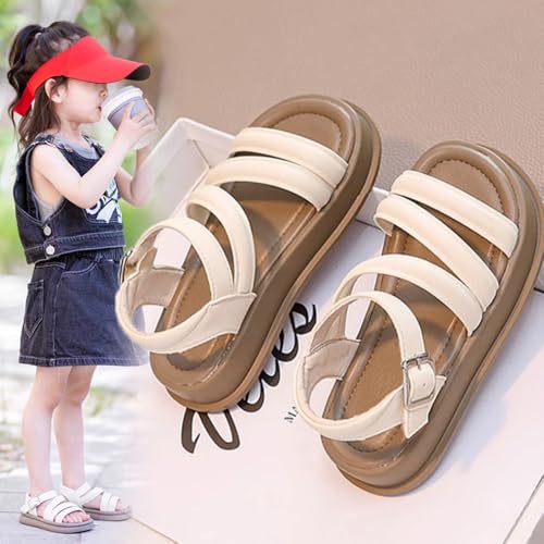 Girls Sandals Fashion Summer Strappy Flats Gladiator Sandals Shoes Open Toe Cute Flats Dress Sandals For Toddler/Little Kid/Big Kid2
