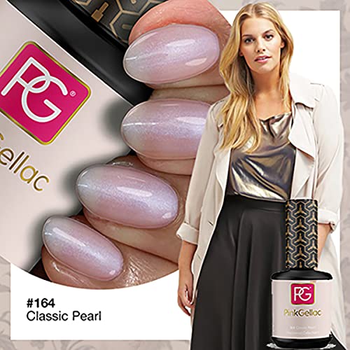 Pink Gellac Shellac Gel Nagellack 15 ml für UV LED Lampe | 164 Classic Pearl Rosa mit Perlmutt Effekt | Gel Nail Polish… – Bild 3