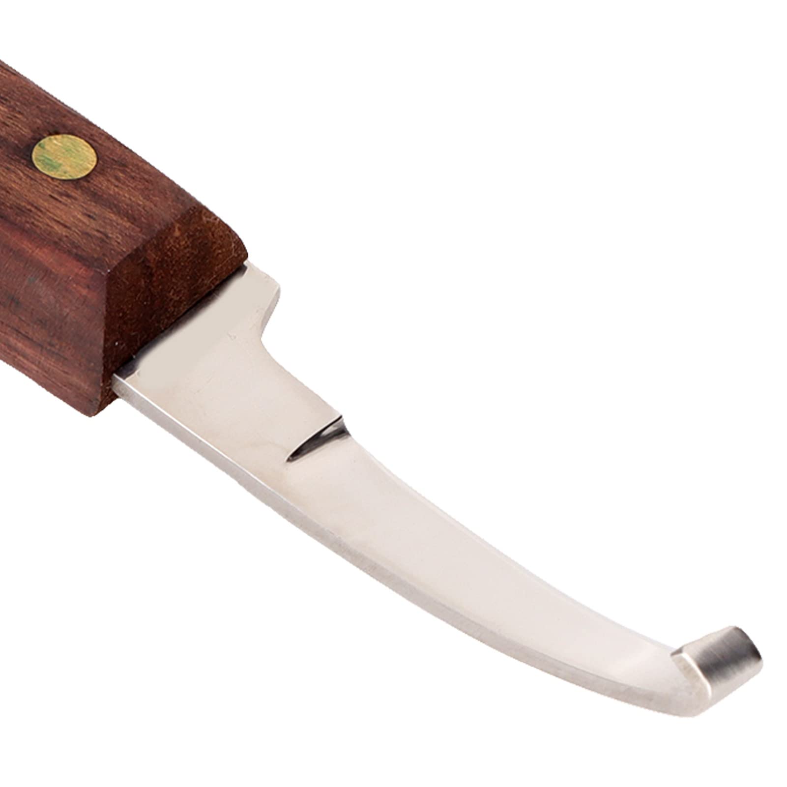 Jiawu Hufmesser, Stahlhufmesser mit Holzgriff, Hufpflegewerkzeug für Bauernhof, Garten, Outdoor, Tierhaltung, Links- oder Rechtshänder, Hufschneider für Pferde(Rechts)