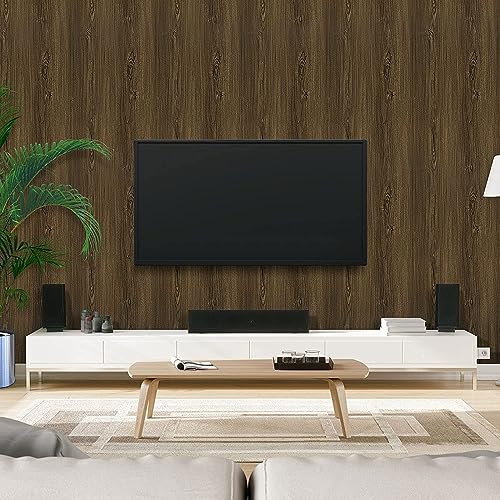 Image of SUNBIRD Wood Furniture Wallpaper Vinyl, Self-Adhesive Wood Wall Paper, Almirah,Kitchen Home Decoration 24in x 3 Meter (Plank Wood)