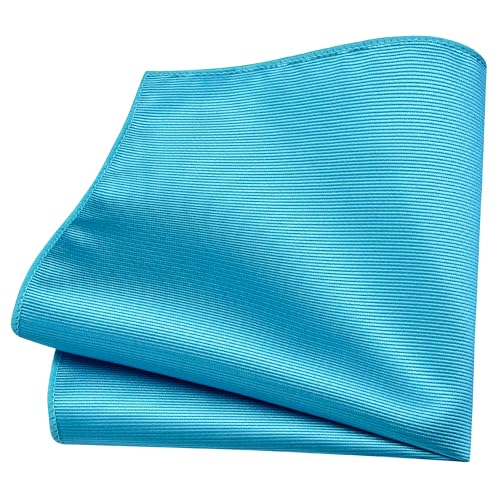 Image of Branduce 3.15 inch(8cm) Solid Formal Tie and Pocket Square Plain Necktie Lapel Pin and Tie Clip Set for Men