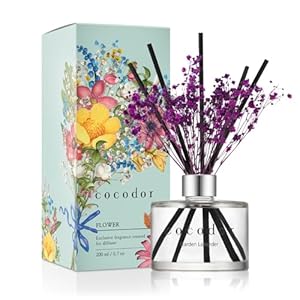 Cocodorflowerreeddiffuserset67ozgardenlavenderscentdiffuserwithstickshomefragranceoilreeddiffuserforbathroomshelfdecor Urban Country Home Decor Cocodor flower reed diffuser set 67oz garden lavenderscent diffuser with sticks home fragrance oil reed diffuser for bathroom shelf decor urban country home decor