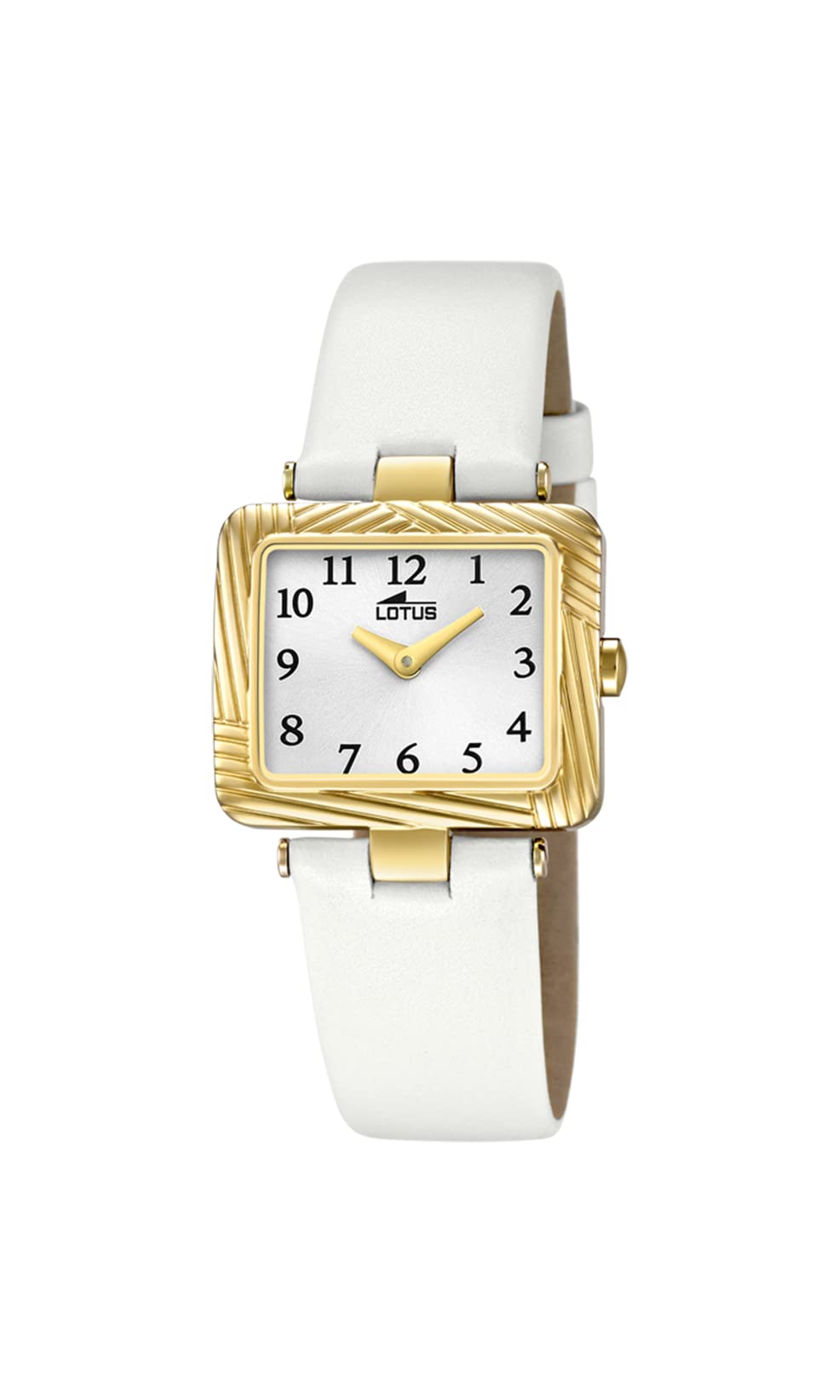 LOTUSReloj Mujer 15841/A Outlet Caja de Acero Inoxidable 316l Dorado Correa de Cuero Blanco
