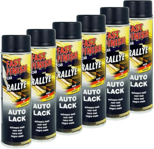 Fast Finish 430220 SET Autolack schwarz matt 6 x 500 ml