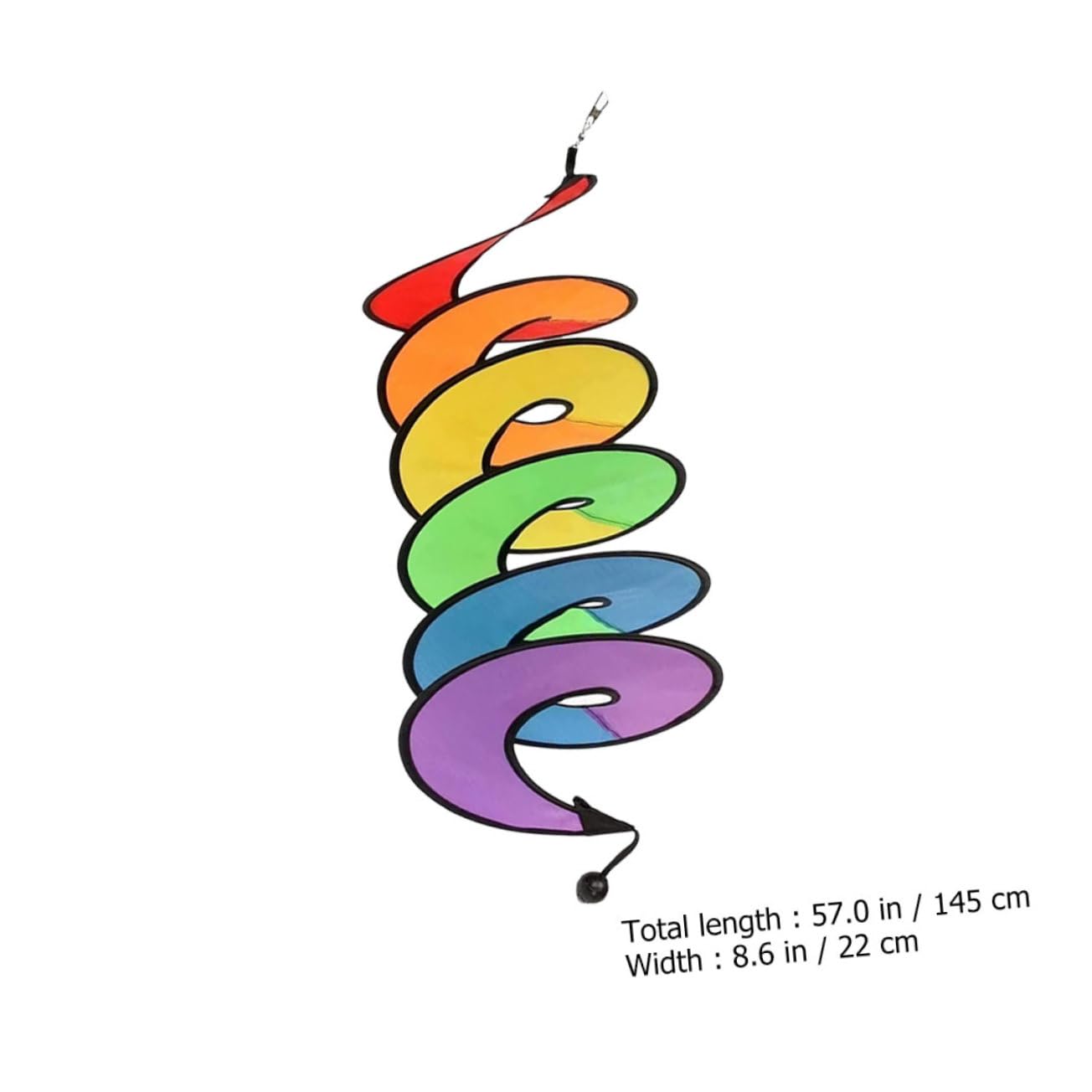 Happyyami 2pcs Polyester Rainbow Windmill Wind Spinners Garden Decor Outdoor Windmill Portable for Yard Lawn