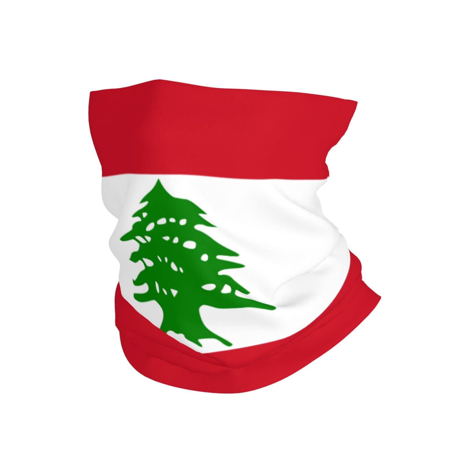 Flag of Lebanon Neck Gaiter Face Mask Reusable, Cloth Face Masks Bandana Balaclava Cover Scarf Shield Multicolor