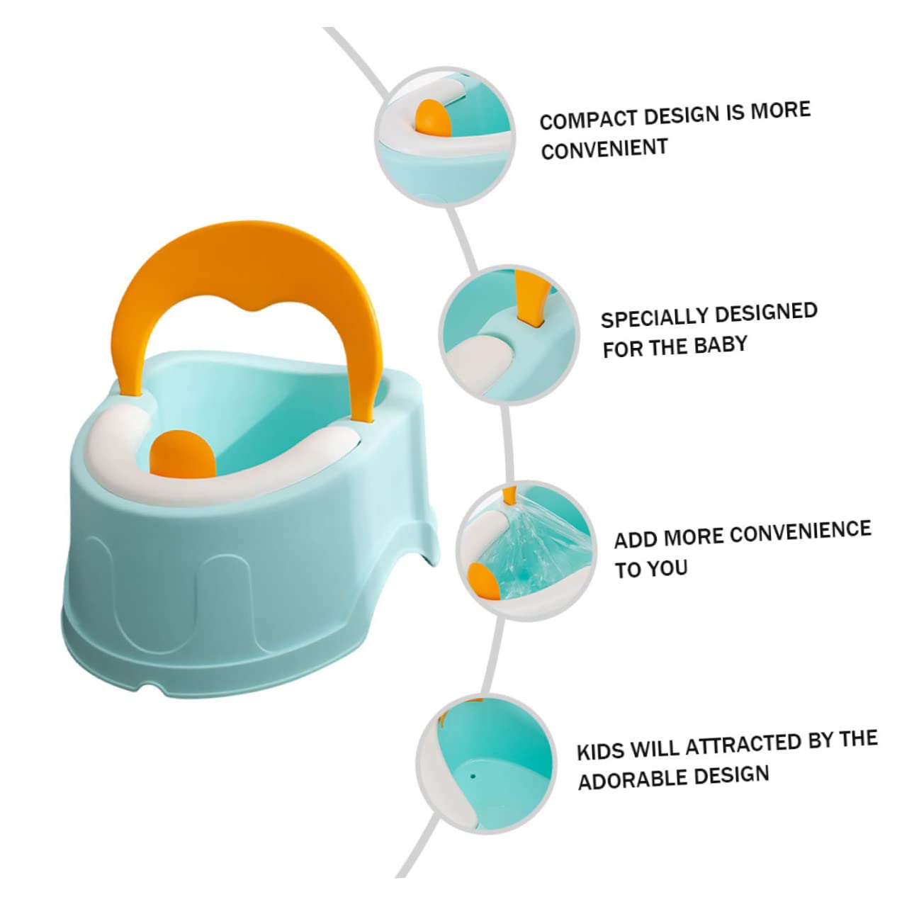 Toilettes Portables pour Bébé 1 Pièce, Bleu, Pp Pvc