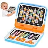 Learning Toy for 1 2 3 Years Old Boys Girls, Learning Laptop Toys for Toddlers Ages 2-4 with Music & Sound, 2-in-1 Early Educational Laptop with a Detachable Tablet, Gifts for Age 12-18 Months