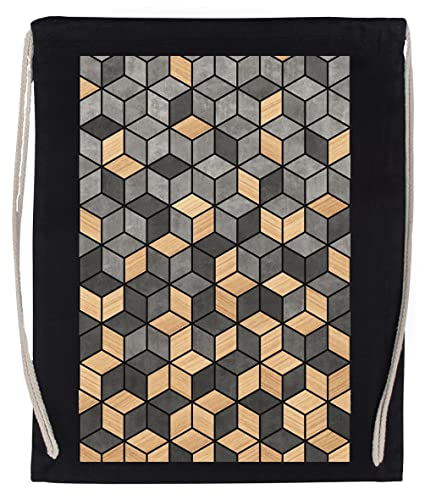 Wigoro Béton Et Bois Cubes Gym Voyager Sac Cordon Noir Gym Travel Bag