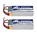 Produktbild YOWOO 2 Packs 6S 2200mAh 60C 22.2V Lipo Battery with XT60 Connection RC Battery for SAB380 Align 470 ALZRC Devil 380 480 RC Helicopter Airplane Cars Truck Buggy Truggy Multicopter Drones