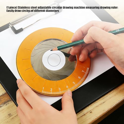Compas à dessin acier inoxydable réglable pour fabrication de cercles