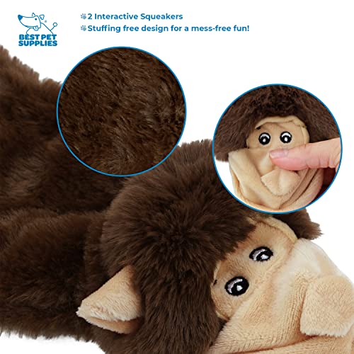 Image of Best Pet Supplies Interactive Squeaky Dog Chew Toy, Ideal Dog Toys for Chewers, Small, Medium & Large Dogs, and Fetch Lovers - Pack of 4 (Various Style-Color), Medium