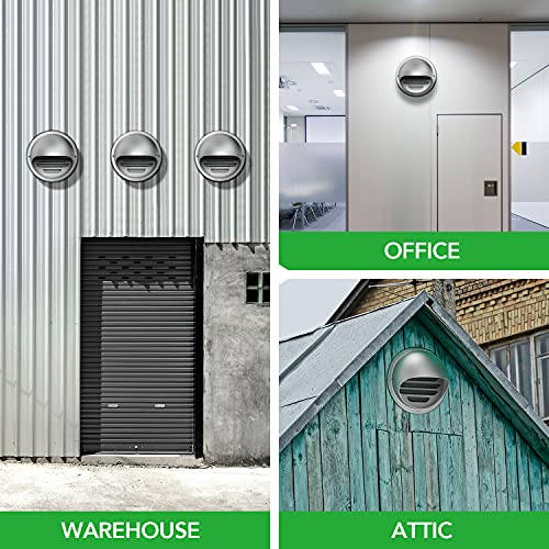 Ipower 4 Inch Soffit Air Vent 304 Round Bull Nosed Screen Mesh For Home Bathroom, Kitchen, Office Ventilation, 1-Pack, Stainless Steel, Silver #TOP6