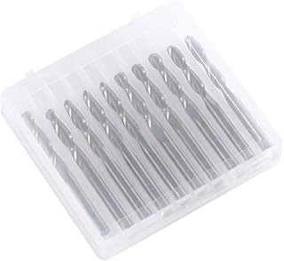 10pcs 1/8'' 1/8 End Mills for Aluminum 3 Flutes CNC Spiral Router Bits Milling Cutter Engraving Bits Flute Length 17mm Tungsten Steel, 1/8 end Mill 80 Lower Receiver end Mill Power milling machin