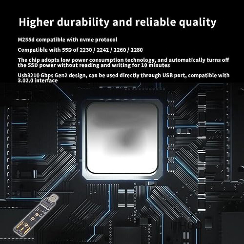 Adaptador M.2 a USB3.2 SSD 10Gbps sin carcasa miniatura 4