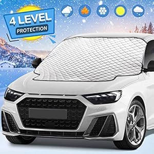 Orlegol Frontscheibenabdeckung, Windschutzscheibe Abdeckung Auto Scheibenabdeckung Magnet Fixierung Faltbare Auto Abdeckung Winterabdeckung, Abnehmbare Eisschutzfolie fÃ¼r Winter UV-Schutz, 183 * 116cm