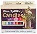 Biedermann & Sons 2-Hour Long Burning Unscented Tree or Chime Candles, Assorted Colors, 4 Inch Tall - Set of 20
