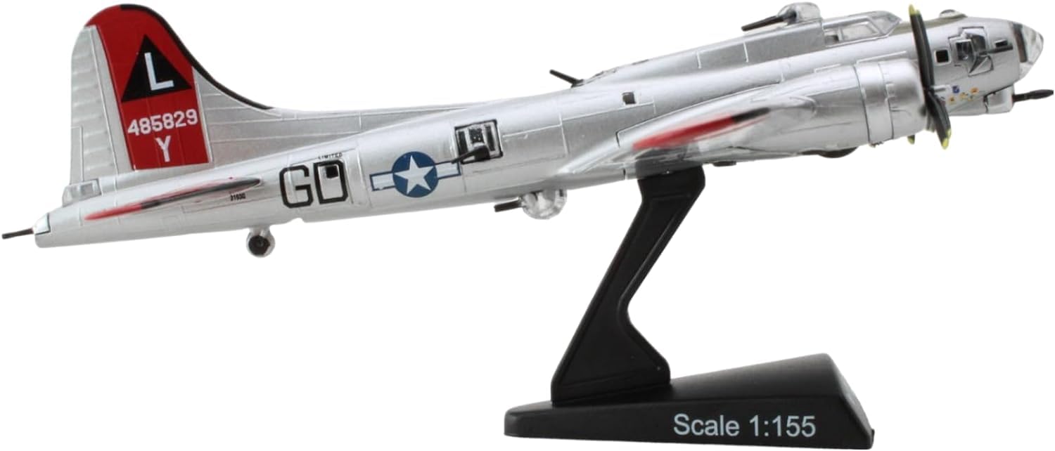 Postage Stamp Boeing B-17G Flying Fortress Bomber Aircraft Yankee Lady United States Army Air Force 1/155 Diecast Model Airplane