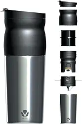 Mini Cafeteria Portátil Vetoria VT 300 com Moedor Integrado, Copo Térmico e Praticidade para Preparar Café Fresco em Qualquer Lugar