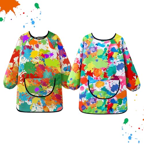 BDBFDFY 2 PCS Kinder Malkittel,Malschürze,Malerkittel kind 7-12...