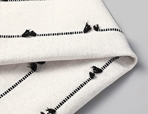 Nuyecy 3801-MIANTIAOWEN-HEI1240 Decorative Extra Long Lumbar Pillow Cover 12 X 40,Striped Pattern Boho Long Lumbar Pillow Cover Pillow Case thumb #3