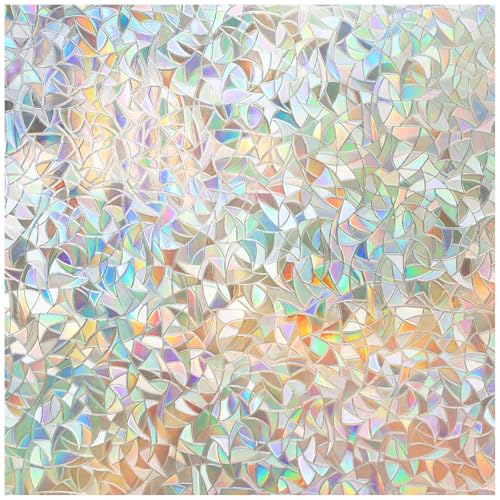 DOWELL Fensterfolie Selbsthaftend Regenbogen Folie Fenster Sichtschutz...