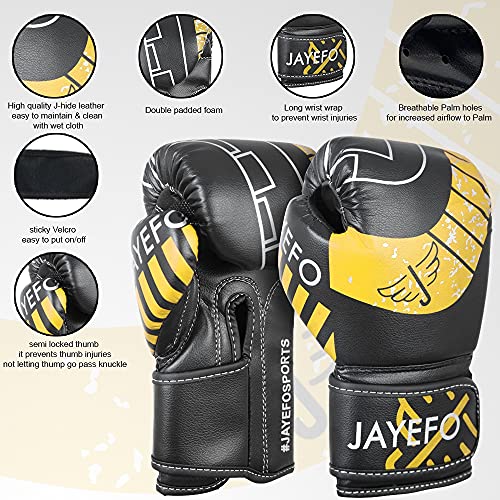 image for Jayefo Kids Boxing Gloves MMA Boys Girls Punching Bag Glove Kickboxing