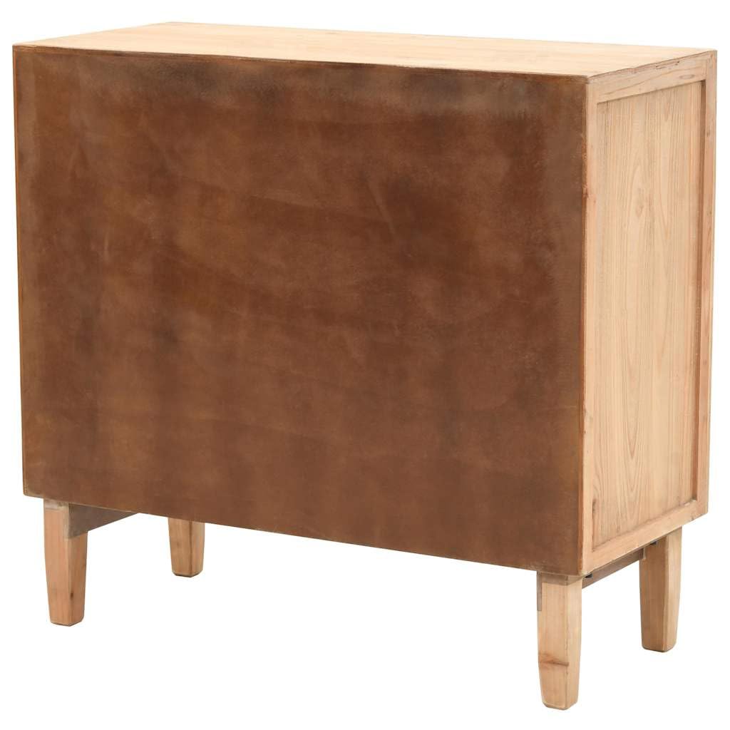Cassettiera in Legno Massello di Abete 3 Cassetti 80x36x75 cm | Mobiletto vintage con cassetti stile valigia, ideale per organizzare oggetti in soggiorno o camera da letto.