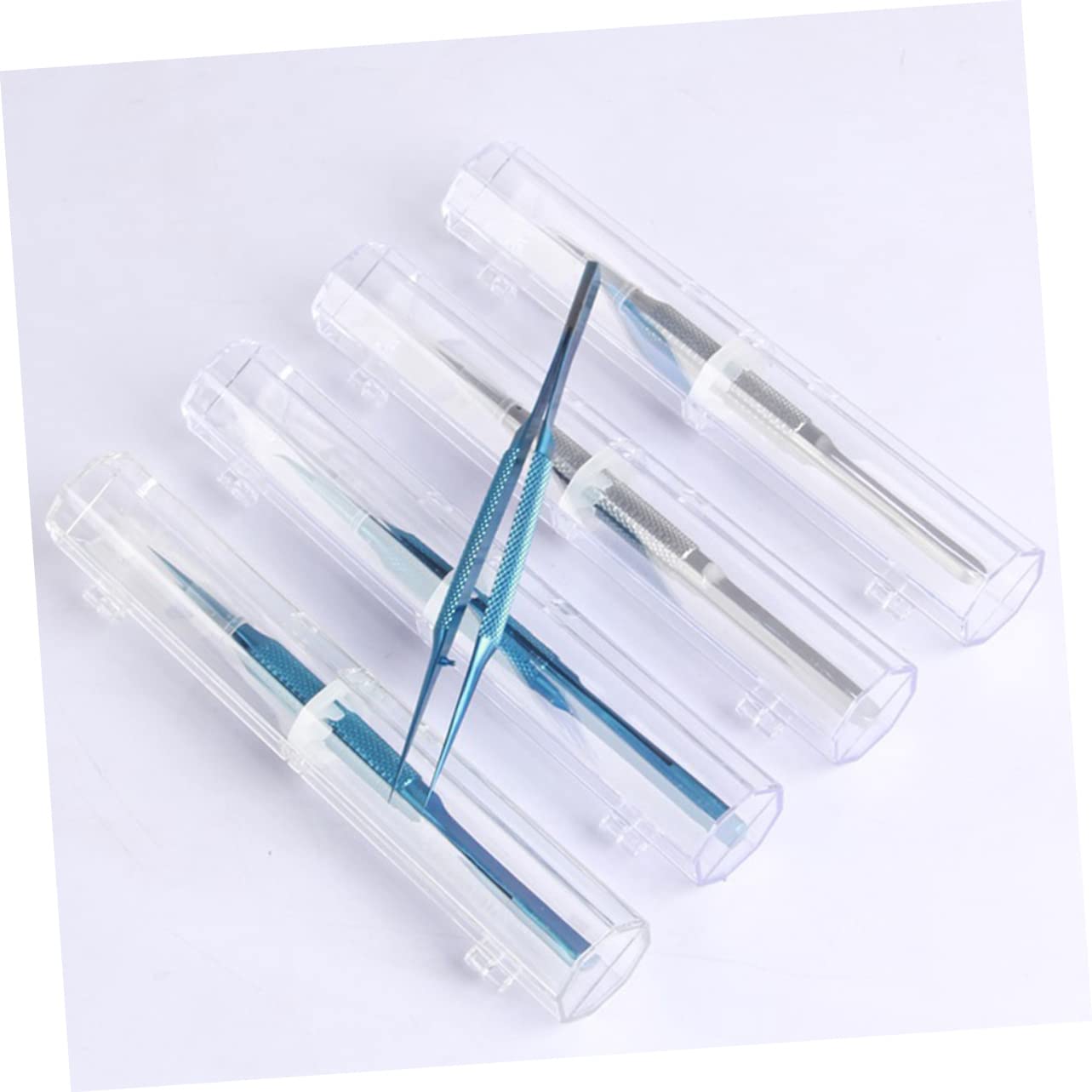 OSALADI Colla 2Pcs Pinzette Di Precisione Pinzette In Acciaio Inox Ciglia Pinzette Pinzette Angolate Microscopio Elettronico Pinzette Di Diamanti Pinzette Industriali Pinzette In Metallo