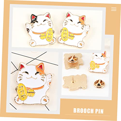 Badge chat broche VALICLUD avec épingle à nourrice anti-perte pour vêtements - 4
