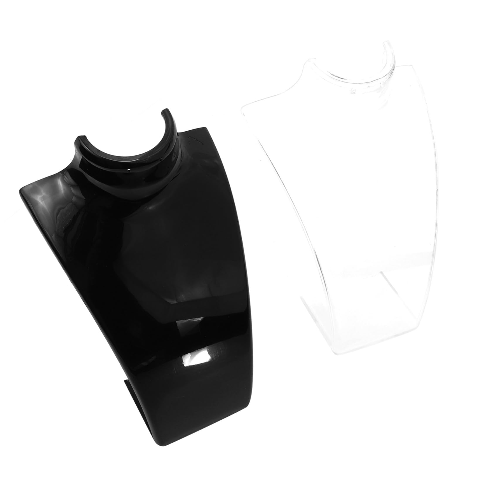 FOMIYES 2Pcs Necklace Display Rack Choker Holder for Jewelry Organization Transparent Height for Home Decor Storefront Window Display