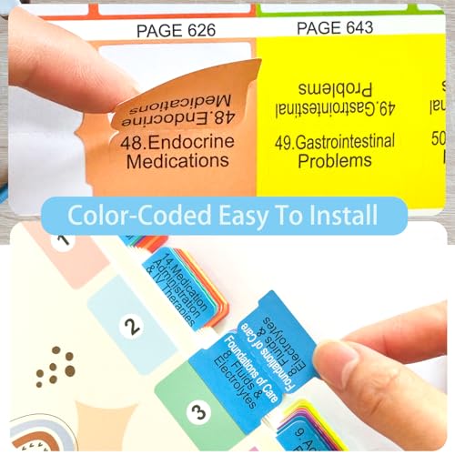 Onglets d index Saunders marque-page numéroté 68 intercalaires couleur