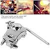 KIMISS Tom Mount Bracket - Adjustable Silver Clamp for Percussion Instruments, Durable Zinc Alloy Design #3