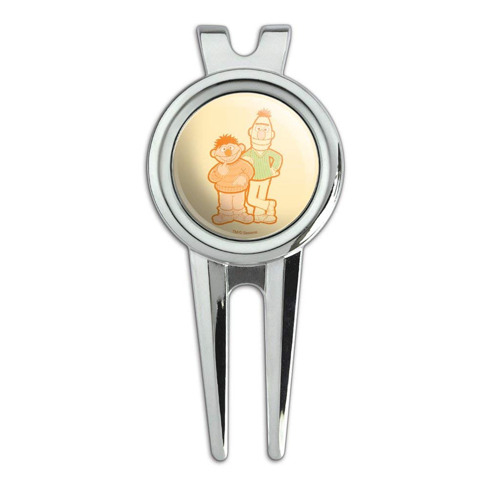 GRAPHICS & MORE Sesame Street Bert and Ernie Distressed Golf Divot Repair Tool and Ball Marker