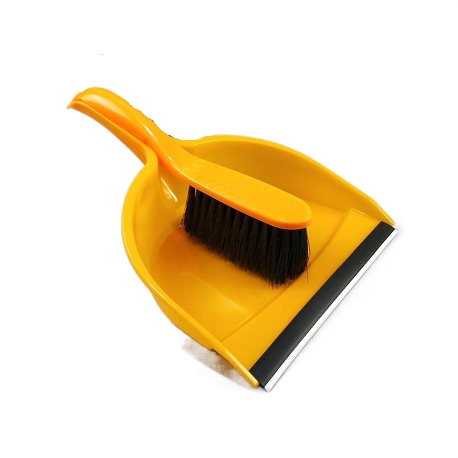 Juego de escoba pequeña y recogedor de escritorio para limpieza de basura, escobas de mano del hogar con pala para limpieza de escritorio (amarillo)