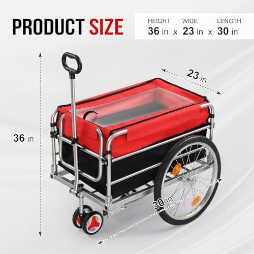 Ktaxon Bike Cargo Trailer, Heavy Duty 220 lbs Bicycle Wagon