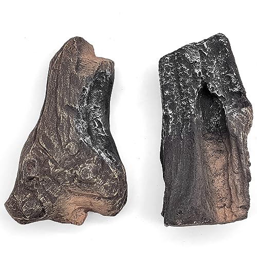 Hexele Large Ceramic Faux Gas Fireplace Logs Set For Gas Fireplace Indoor Ventless Ceramic Fake Wood Gas Logs For Fireplace Natural Gas Indoor, Outdoor Fireplaces And Fire Pits #TOP5