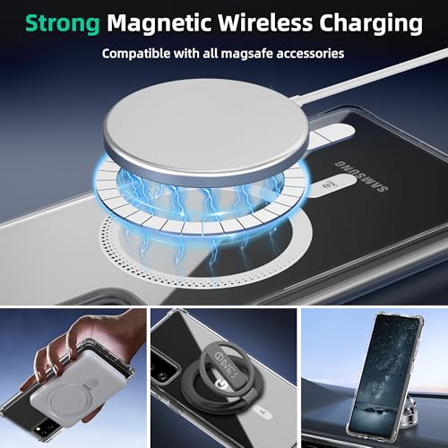 Image of ONES Magnetic for Samsung Galaxy S20 FE 5G /4G Slim Case, Compatible with Magsafe, Military-Grade Drop Guard, Anti-Yellowing, Shockproof Cover for Galaxy S20 FE 5G /4G Scratch-Resistant, Transparent