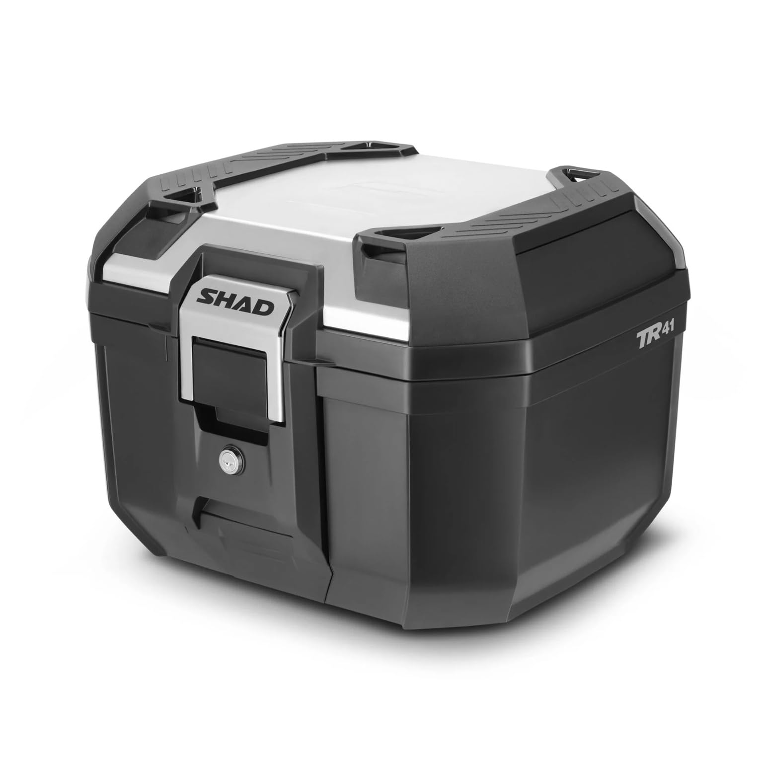 Generico TR41 TOP CASE VALIGIA BAULETTO COVER ALLUMINIO MOTO SCOOTER TR 41 LT + SCHIENALINO compatibile con SHAD supporti e piastre