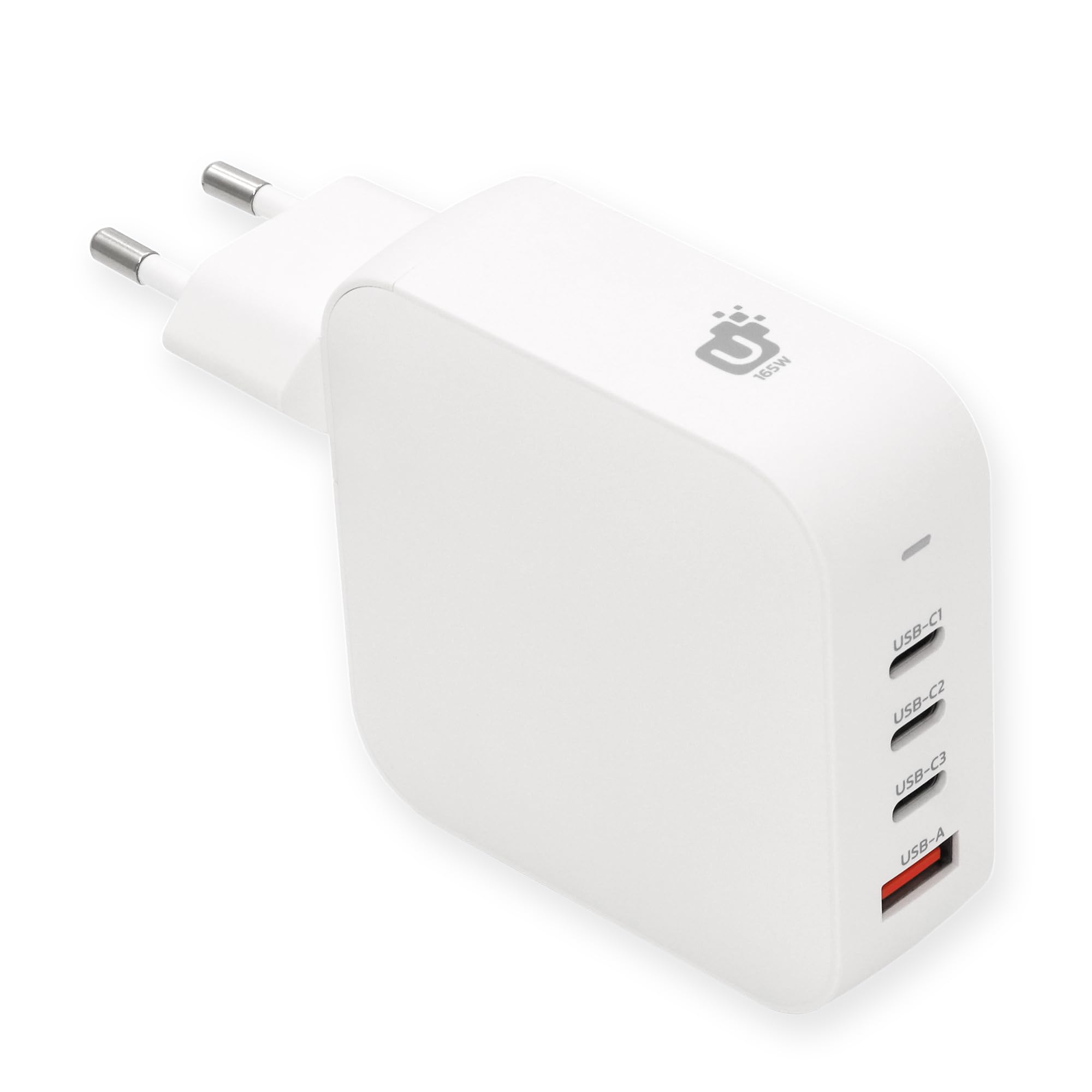 INOVU Chargeur Secteur universel USB-C jusqu'à 165W GaN en multiports - 3x USB-C et 1x USB-A - Compatible Power Delivery 3.1 & Quick charge 3.0 - Idéal pour PC portable, tablette, consoles, smartphone