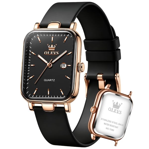 Image of OLEVS Watch for Women Silicone Band Waterproof Luminous Wristwatch Minimalist Fashion