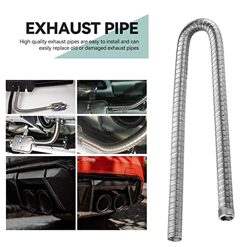 Air Heater Exhaust Pipe, Zcargel Stainless Steel Pipe Flexible Vent Gas Hose Generator Flexible Exhaust Extension Pipe Universal For Parking Air Heater Fuel Tank Gas Vent Hose #TOP6