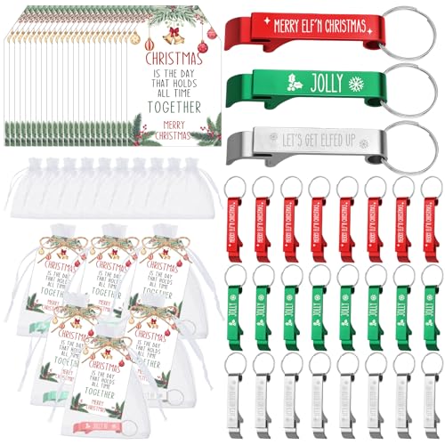 Tondiamo 24 Sets Christmas Party Favors for Adults Bottle Opener