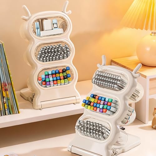 Organiseur de bureau compact avec support de marqueurs durable