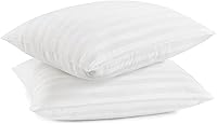Serta Won't Go Flat Down Alternative Pillows, Set of 2 Queen Size with Foam Core, Medium Support for All Sleepers, Hypoallergenic