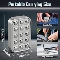 Fidget Slider Spielzeug, magnetischer Fidget Cliker Schreibtisch-Poker-Push-Karte für Kinder, EDC-Gadgets Schreibtischspielzeug, haptische Münze als Geburtstagsgeschenk für Freund, Mann, Vater – Ansicht 3