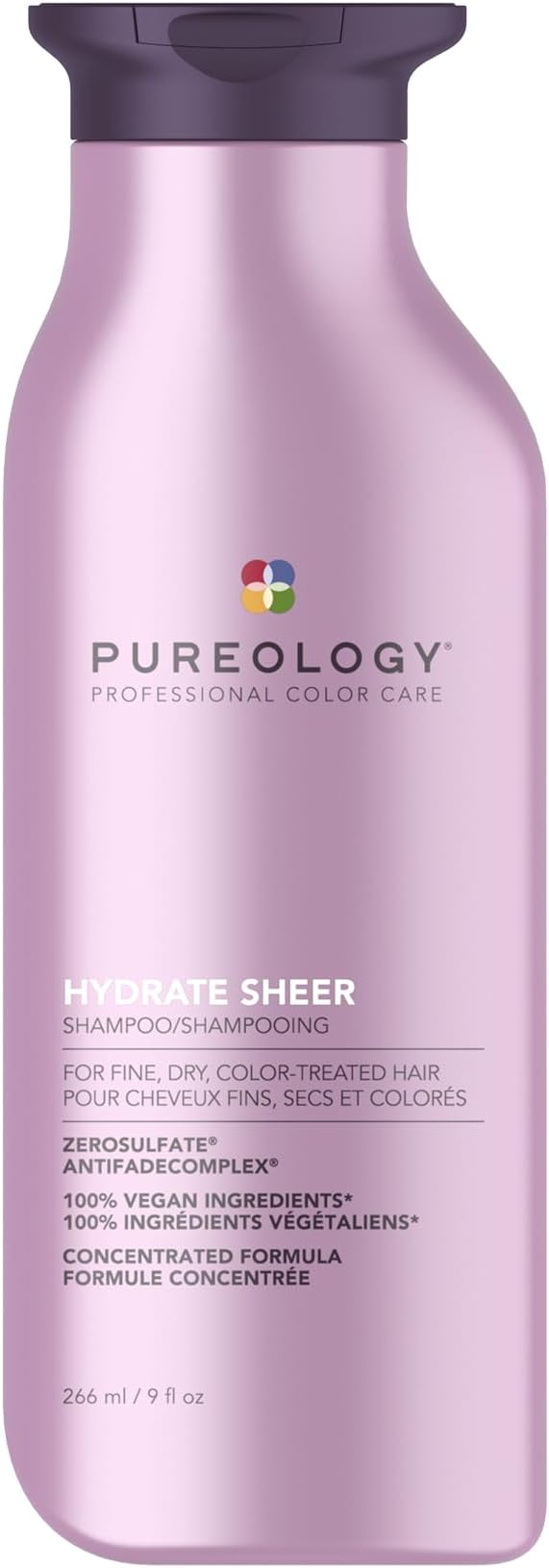 Hydrate Sheer, Moisturising Shampoo, For Fine, Colour Treated Hair, Vegan Formulas, Sulphate Free for a Gentle Cleanse
