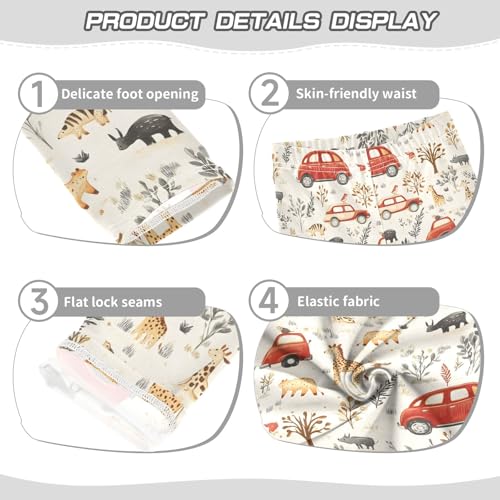 senya Girls Printed Leggings Yoga Pants Seamless Animal Car for Kids in 4t to 10 Years, 4T3